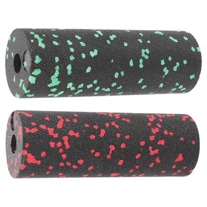 2pcs Compact Fitness Foam Rollers Muscle Massage Rollers Lightweight for Deep Tissue Muscle Relaxation Exercise and Travel Use (Green, Red)