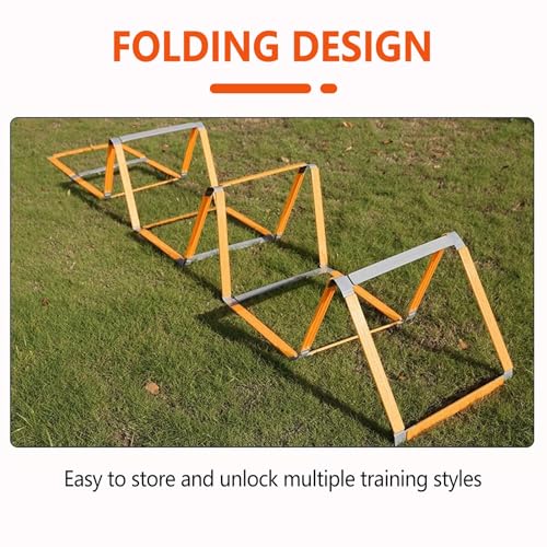 Speed Ladder, Vertical Jump Trainer, Agility Training Ladder for Foot Exercise, Foldable Training Equipment, Instant Set-up, Tangle-Free