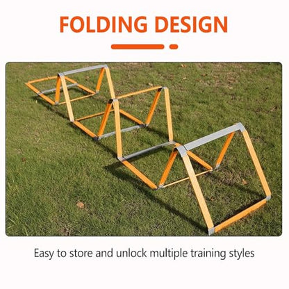 Speed Ladder, Vertical Jump Trainer, Agility Training Ladder for Foot Exercise, Foldable Training Equipment, Instant Set-up, Tangle-Free