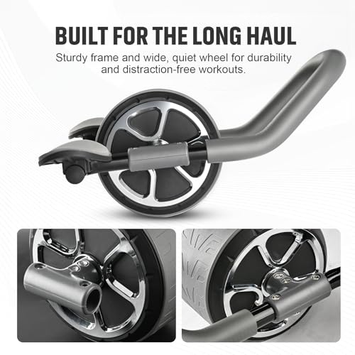 Ab Roller Wheel with Elbow Support and Kneeling Mat Automatic Rebound Abdominal Wheel Abs Abs workout equipment for Home and Gym Exercise Roller for Core Workout