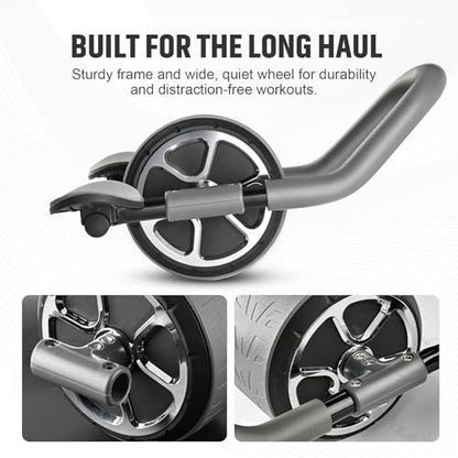Ab Roller Wheel with Elbow Support and Kneeling Mat Automatic Rebound Abdominal Wheel Abs Abs workout equipment for Home and Gym Exercise Roller for Core Workout
