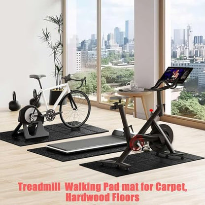 THAILE Treadmill Mat, 68" x 24" x 4mm, for Carpet & Hardwood Floors - size: 68.1"L x 24"W x 0.2"Th
