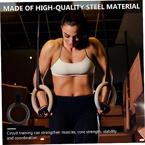 Totority 2 Pcs Gymnastics Ring Strength Training Equipment Adjustable Exercise Ring for Home Gym Random Color