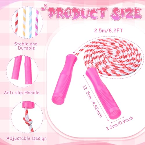 Aoriher 5 Pack Jump Rope Kids Adjustable Nylon Fitness Skipping Ropes
