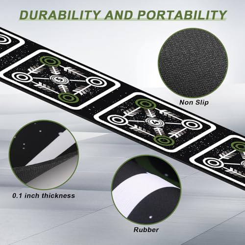 Agility Ladder Mat 11.9 ft X 1.3 ft Agility Ladder Pad Agility Training Equipment Agility Workout Ladder Mat for Soccer Football Tennis Boxing Training