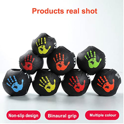 Professional 3KG-10KG Double Handle Grip Medicine Ball - for Weights Training MMA Boxing Exercise Fitness (J 7KG)