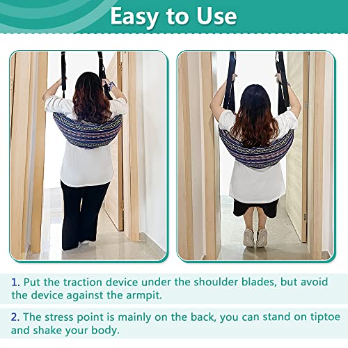 Spinal Decompression Devices Back Traction Stretcher Spine Decompression Machine Lumbar Traction Device for Lower Back Pain Relief Back Stretching Device Door Traction Pillow