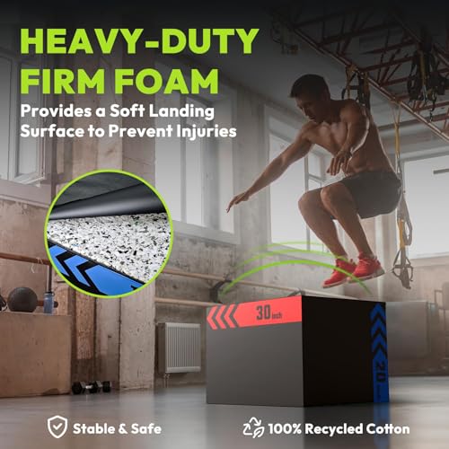 HANDBODE 3-in-1 Plyometric Box, Jump Training Equipment - style: 66 lb (20 x 24 x 30 inch)
