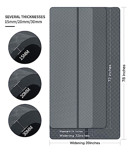 nuveti Large Exercise Mat - 15mm/20mm/30mm Thick Yoga Mat | Workout Mat for Fitness, Yoga, Pilates, Stretching & Floor Exercises for Women & Men with Free Carrying Bag