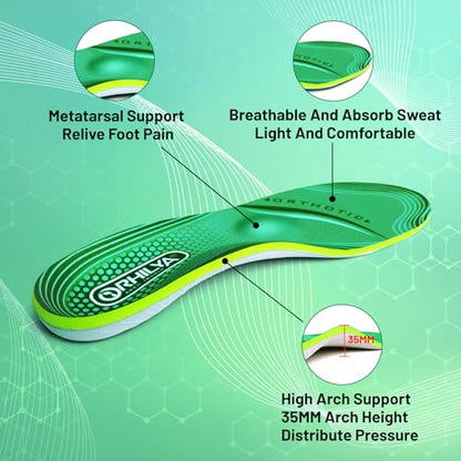 220lbs+ Metatarsal Insole Arch Support Plantar Fasciitis Relief - color: Yunshan Green, size: MEN (4-4 1/2)|WOMEN (6-6 1/2)--230MM