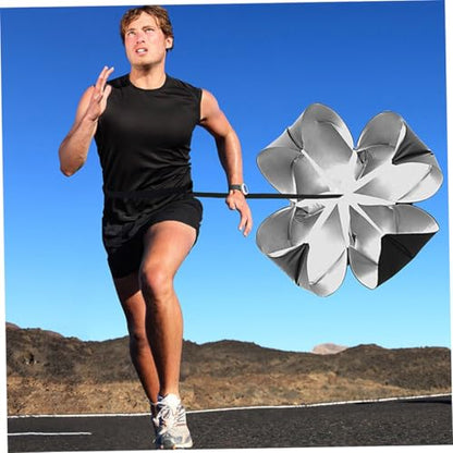 Running Parachute Resistance Umbrella Power Chute Speed Training Running Parachute Resistance Trainer Black