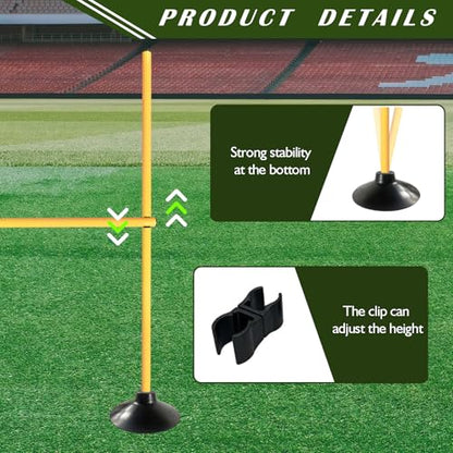 TNZMART 4.9 FT Agility Poles Adjustable Hurdles for Soccer Football Speed Training Equipment Track and Field - style: 6 groups