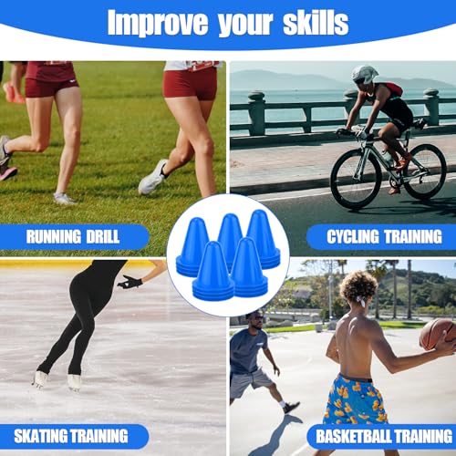 XIHIRCD 20pcs Soccer Cones, 3.15 Inch Mini Practice Cones Sports Cones Field Markers Cones Basketball Cones Training Cones for Outdoor Indoor Basketball Football Footwork Training