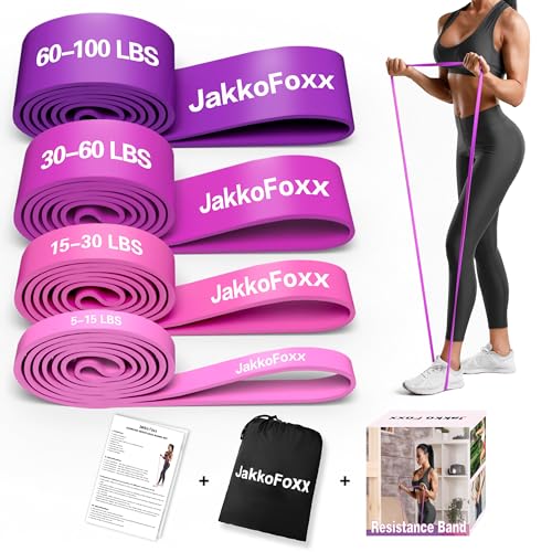 Resistance Bands,Pull Up Bands,Stretching Assist Bands Set for Men & WomenPortable Exercise, Muscle Training,Physical Therapy,Exercise Workout Bands for Working Out - color: Pink 5-100 LBS