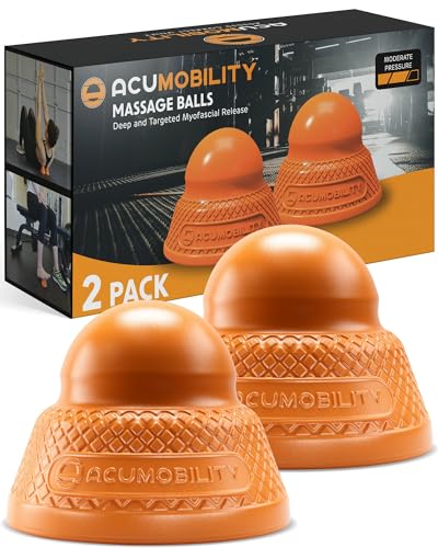 Acumobility Massage Ball Roller 2 Pack - Trigger Point - Massage Balls - color: Orange