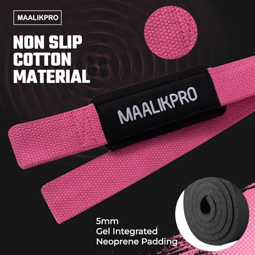 Weight Lifting Straps | Wrist Lifting Strap - color: Light Pink