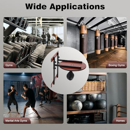 Speed Bag Platform Kit, Wall Mount Punching Bag Practice Speedbag Set Heavy Duty Boxing Training Equipment Adjustable Height Boxing Speed Ball for Boxing Training, Exercise, Fitness