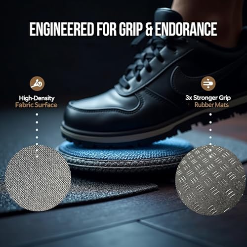 Elliptical Mat for Under Desk Elliptical Machine - Non-Slip Floor Mat for Ellipse Leg Exerciser, Legxercise Pro & Pedal Exerciser - Workout Mat for Home & Office Stability & Floor Protection Black
