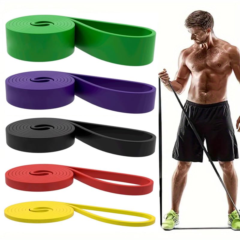Resistance Bands, Pull-Up Assist Straps for Muscle Training, Non-Slip, Various Tension Levels, Fitness Equipment for Home and Outdoor Use - color: black