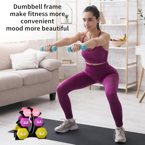 Topyond Dumbbell Rack,3 Tier Dumbbell Weight Rack, A-Frame Dumbbell Weight Rack, Dumbbell Rack Only for Home Gym,Weight Racks For Free,Weight Holder Storage Accessories for Home Gym Exercise(Rack Only, No Dumbbells)