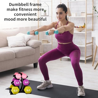 Topyond Dumbbell Rack,3 Tier Dumbbell Weight Rack, A-Frame Dumbbell Weight Rack, Dumbbell Rack Only for Home Gym,Weight Racks For Free,Weight Holder Storage Accessories for Home Gym Exercise(Rack Only, No Dumbbells)