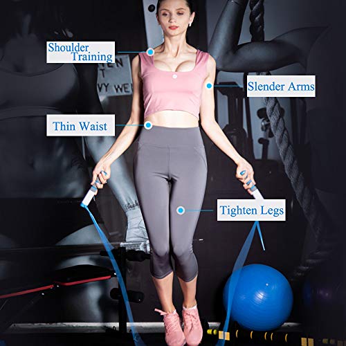 Jump Rope, Digital Weighted Handle Workout Jumping Rope with Calorie Counter for Training Fitness, Adjustable Exercise Speed Skipping Rope for Men, Women, Kids, Girls
