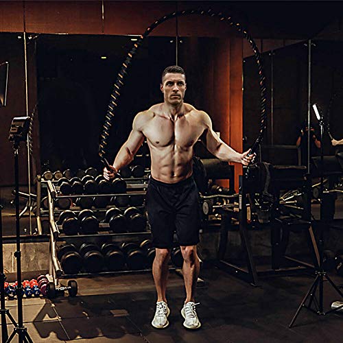 Heavy Jump Ropes for Fitness 2LB/3LB/5LB,Weighted Adult Skipping Rope Exercise Battle Ropes for Men & Women,Total Body Workouts, Power Training in Gym to Improve Strength and Building Muscle - color: 5LB Professional Edition fitness(9.2 ft)