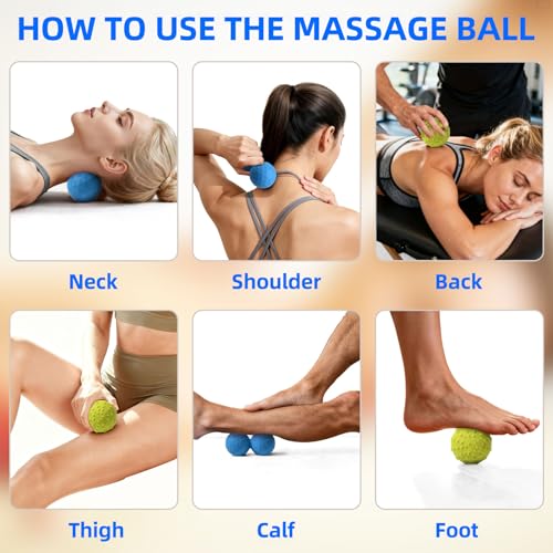 Peanut & Spiky Ball Set for Physical Therapy Blue - color: Bright Blue
