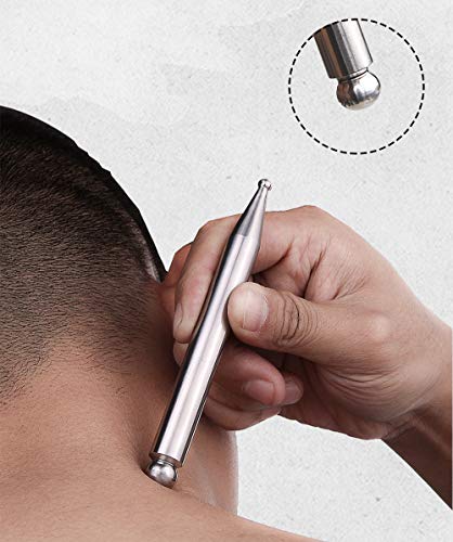 Stainless Steel Manual Acupuncture Pen-Deep Tissue Massage Tool- Reflexology Trigger Point Massage Tools for Relief Pain Full Body Relaxing Self-Massage Acupressure Bar - style: Modern