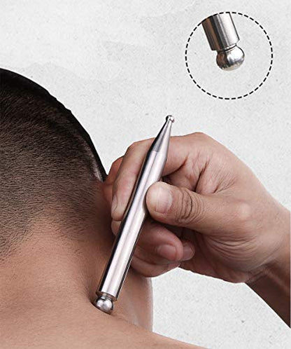 Stainless Steel Manual Acupuncture Pen-Deep Tissue Massage Tool- Reflexology Trigger Point Massage Tools for Relief Pain Full Body Relaxing Self-Massage Acupressure Bar - style: Modern