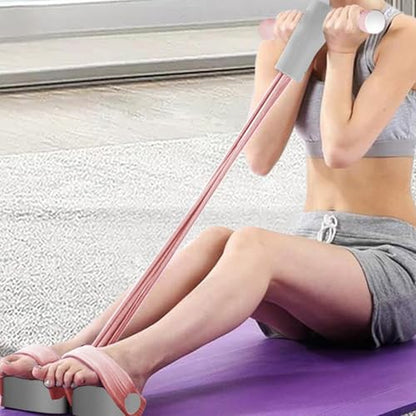 Multifunction Resistance Pull Rope - 6 Tube Elastic Exercise Band System, Portable Strength Training Equipment, Body Sculpting Tool | Home Fitness Gym Leg Arm Chest Back Stretch Workout Use