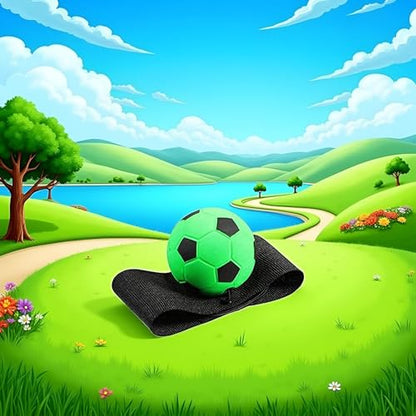 1pc Green Wrist Return Ball - Adjustable Bounce Back Balls with String, Rubber Elastic Rebound Ball Finger Exercise Activity and Play Balls