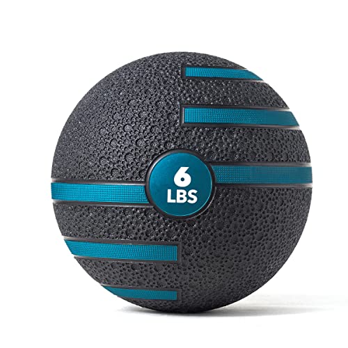JFIT Dual Texture Medicine Ball – Weighted Exercise Ball for Strength, Core & Functional Fitness Training - style: 6lb