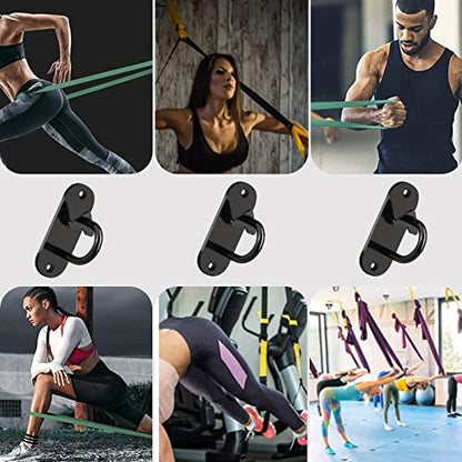 Resistance Band Wall Anchors, Space Saving Wall Mount Clips, Wall Mount Workout Anchors for Resistance Bands, for Strength Training, Fitness, and Physical Therapy Exercise
