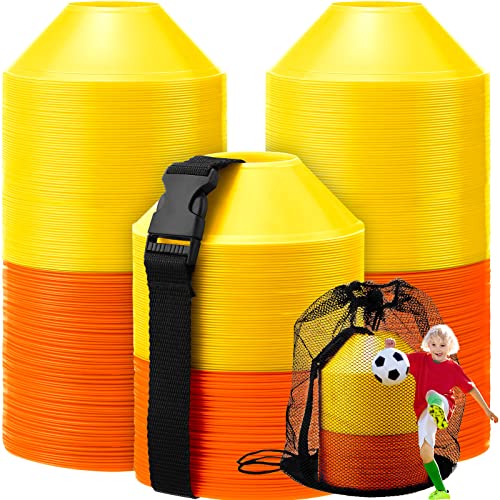 Hanaive Mini Soccer Cones for Agility Drills, 5 Inch - color: Orange,Yellow