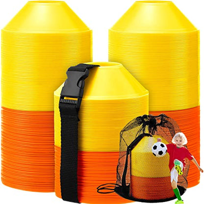 Hanaive Mini Soccer Cones for Agility Drills, 5 Inch - color: Orange,Yellow