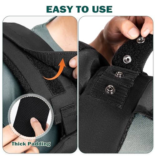 Adjustable Weighted Vest for Men Women – Tactical Vest for Rucking, HIIT & CrossFit, Fits 10x12 Plates, 600D Breathable Weight Vest & Exercise Vest for Strength Training, Weights Not Included - color: Black-1