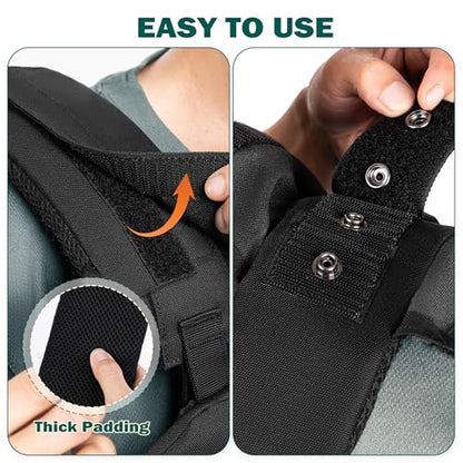 Adjustable Weighted Vest for Men Women – Tactical Vest for Rucking, HIIT & CrossFit, Fits 10x12 Plates, 600D Breathable Weight Vest & Exercise Vest for Strength Training, Weights Not Included - color: Black-1
