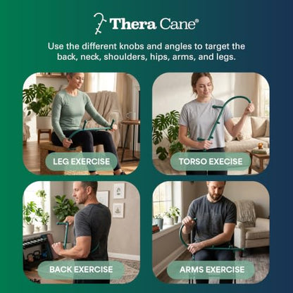 Thera Cane Massager (Green, Single) - color: Green