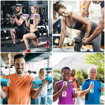Sportneer Adjustable Dumbbells Hand Weights Set: 5 lb Dumbbell Set of 2 Each 2lb 3lb 4lb 5lb Free Weights Fast Adjust Weight 4 In 1 Weights Dumbbells Set for Women Men Home Gym Exercise Training - color: Green