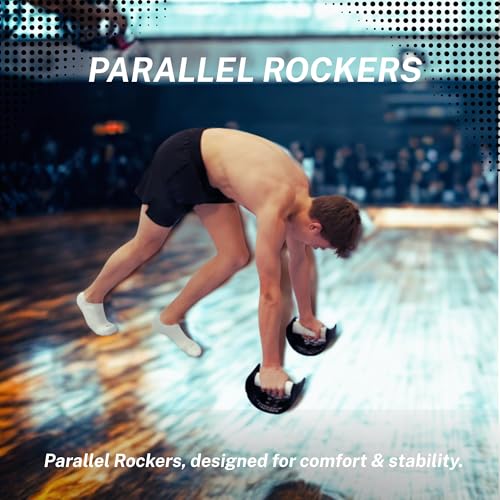 Parallel Rockers Gymnastics Training Bars for Wrist Safety and Strength Conditioning Ergonomic Parallel Bar Grip for Push Ups Handstands Core and Shoulder Workouts Home or Gym Equipment