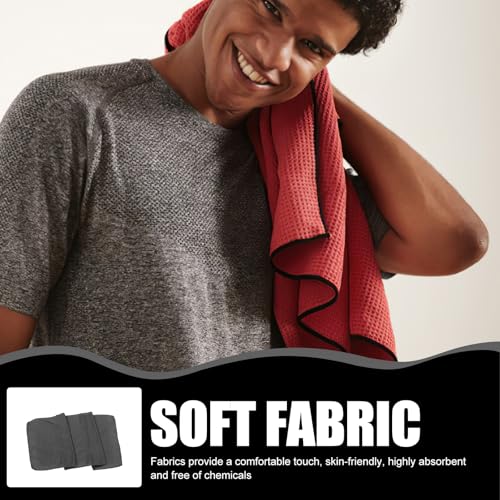 SOLUSTRE Quick Dry Sweat Towel for Workout and Outdoor Sports Microfiber Gym and Camping Towel with Sweat Absorbent Fabric for Hiking Yoga and Beach Use 1pcs Dark Gray with Mesh Bag