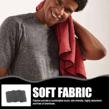 SOLUSTRE Quick Dry Sweat Towel for Workout and Outdoor Sports Microfiber Gym and Camping Towel with Sweat Absorbent Fabric for Hiking Yoga and Beach Use 1pcs Dark Gray with Mesh Bag