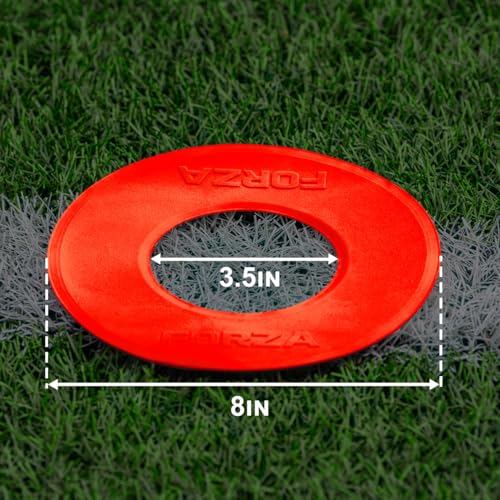 FORZA Flat Disc Ring Markers | Durable PVC Training Markers for Sports, Agility Drills & Skill Development - Pack of 10