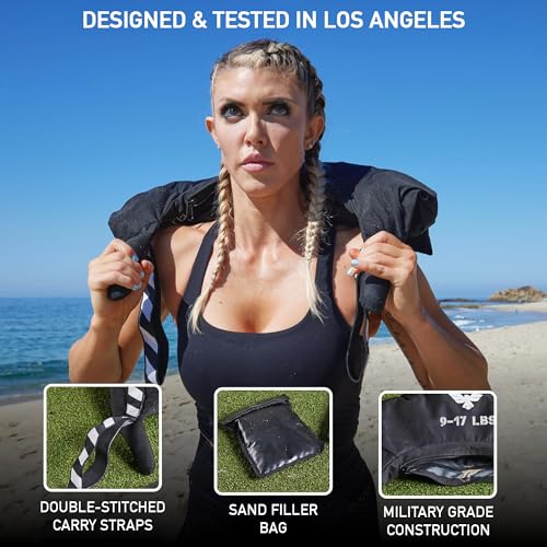 Elite Sports Bulgarian Canvas Bag, Fitness Canvas MMA Gym Cross Workout Training Sandbag 17, 25, 33, 45 lbs (UNFILLED)