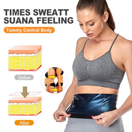 Sauna Belt for Women Weight Loss, Lower Belly Fat Sauna Waist Trainer, Stomach Sweat Band
