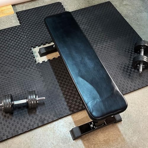 BalanceFrom 2-Pack 36-Count 24x24x0.5 Inch EVA Interlocking Foam Exercise Tile Mat, Black – Non-Slip Puzzle Flooring for Home Gym, Fitness Studio, or Playroom