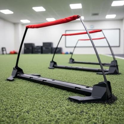 predolo Adjustable Agility Hurdle PVC Bar Jump Set Easy to Assemble for Kids