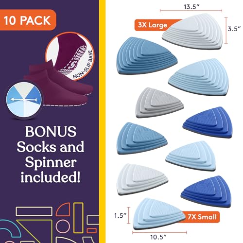 Special Supplies Stepping Stones for Kids Indoor and Outdoor Balance Blocks Promote Coordination, Balance Strength Child Safe Rubber, Non-Slip Edging