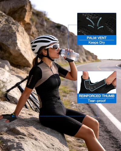 Bike Gloves for Women/Men Cycling Gloves Gym Gloves-[6MM Gel Pad] Half Finger with Shock-Absorbing, Anti-Slip for Cycling, Workout, Training, Weight Lifting, Outdoor, Dirt Bike, Mountain Bike, Riding - size: X-Large